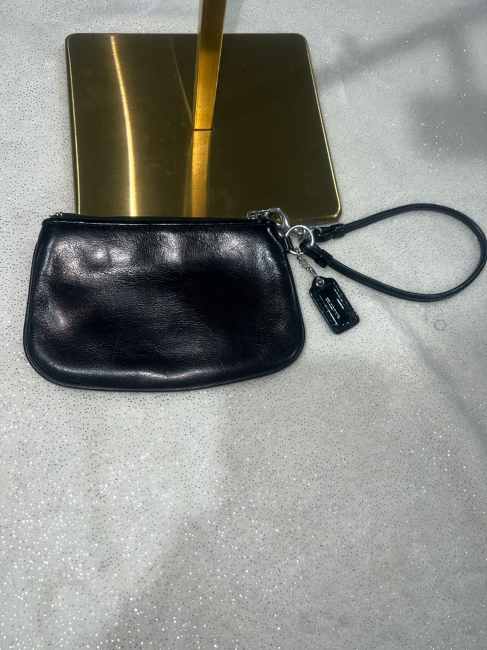 Coach Black Leather Mini Wristlet Crossbody - Picture 4 of 5